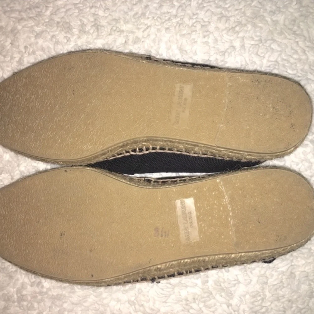 Saint Laurent Embroidered Espadrilles in Black Canvas - Picture 10 of 12